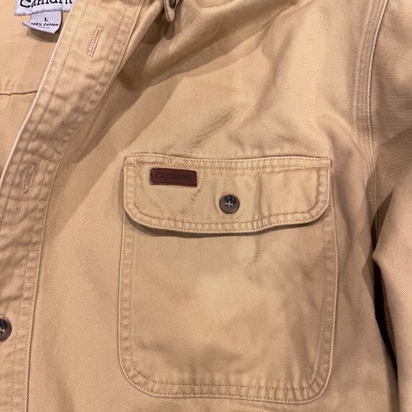 Mens Carhartt long sleeve heavy outer shirt. Large - Picture 3 of 6